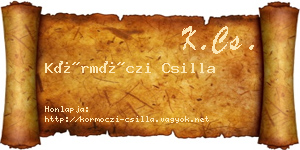 Körmöczi Csilla névjegykártya