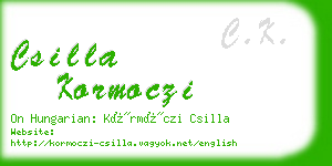 csilla kormoczi business card